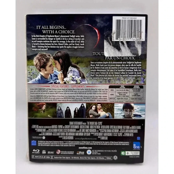 The Twilight Saga: Eclipse Special Edition 2010 On Blu-Ray With Robert Brand New - Picture 2 of 2